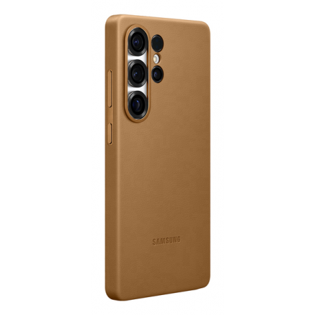 Samsung EF-VS938 - Back cover for mobile phone - faux leather - camel - for Galaxy S25 Ultra - 8