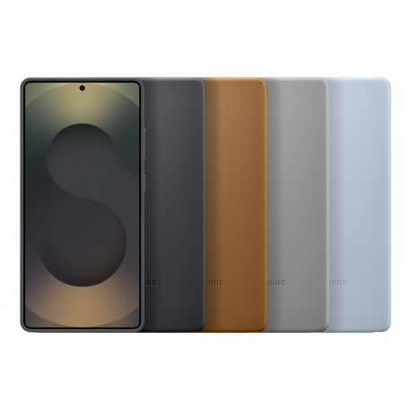 Samsung EF-VS938 - Back cover for mobile phone - faux leather - grey - for Galaxy S25 Ultra - 5