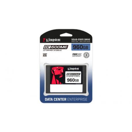 Kingston DC600ME - SSD - Enterprise, Mixed Use - encrypted - 960 GB - internal - 2.5" - SATA 6Gb / s - 256-bit AES - TCG Opal Encryption 2.0 - 2