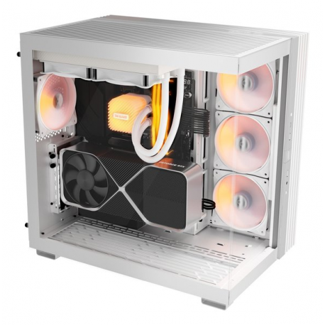 be quiet! Light Base 600 DX - Midi-tower - ATX - windowed side panel (glass) - no power supply (ATX / PS/2) - white - USB/Audio - 2