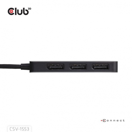 Club 3D CSV-1553 - Docking station - USB-C / Thunderbolt 4 - 3 x DP++ - 4