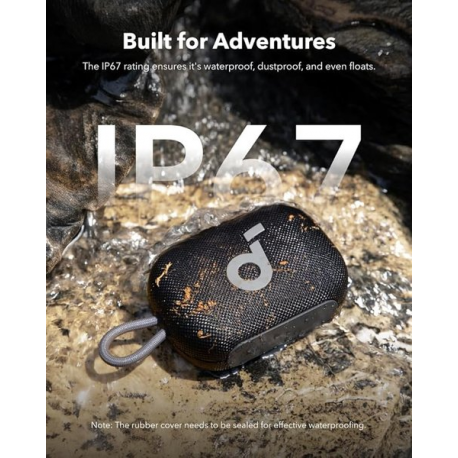 Soundcore Select 4 Go - Speaker - for portable use - wireless - Bluetooth - App-controlled - 5 Watt - black - 8