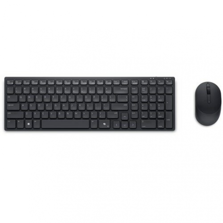 Dell Silent Keyboard and Mouse KM555 - Keyboard and mouse set - wireless - 2.4 GHz, Bluetooth 5.1 - QWERTY - US International - black - with 3 years Advanced Exchange Service - 1