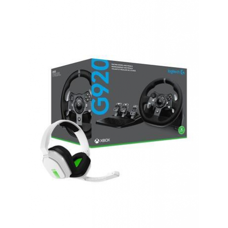 LOGITECH G920 Driving Force Racing Wheel + Astro A10 - WHITE - 0
