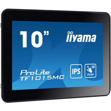 iiyama ProLite TF1015MC-B3 - LCD monitor - 10.1" - open frame - touchscreen - 1280 x 800 WXGA - IPS - 500 cd / m² - 800:1 - 29 ms - HDMI, VGA, DisplayPort - black - 1