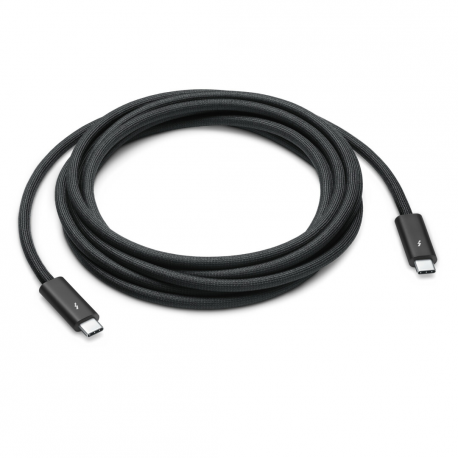 Apple Thunderbolt 4 Pro - Thunderbolt cable - 24 pin USB-C (M) to 24 pin USB-C (M) - USB 3.2 / USB4 / Thunderbolt 3 / Thunderbolt 4 / DisplayPort - 3 m - active, Daisy chain support - black - 0