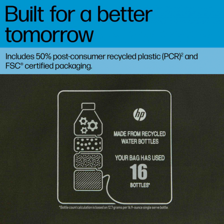 HP - Notebook sleeve - modular - 15.6" - grey, green - 8