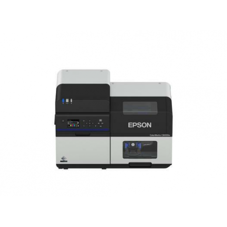 Epson ColorWorks C8000e (MK) - Label printer - colour - ink-jet - Roll (11.2 cm) - 600 x 1200 dpi - up to 300 mm / sec (mono)  /  up to 300 mm / sec (colour) - Gigabit LAN, USB 3.0, serial - 3