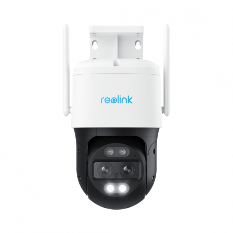 Reolink Trackmix Series W760 - Network surveillance camera - PTZ - turret - outdoor - waterproof - colour (Day&Night) - 2 x 8 MP - 3840 x 2160 - 4K - motorized - audio - wireless - Wi-Fi - LAN 10 / 100 - H.264, H.265 - DC 12 V - 0