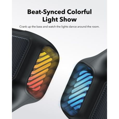 Soundcore Boom 2 - Speaker - for portable use - 2.1-channel - wireless - Bluetooth - App-controlled - 60 Watt - 2-way - black - 6