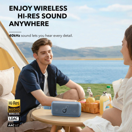 Soundcore Motion 300 - Speaker - for portable use - wireless - Bluetooth - App-controlled - 30 Watt - frost blue - 5