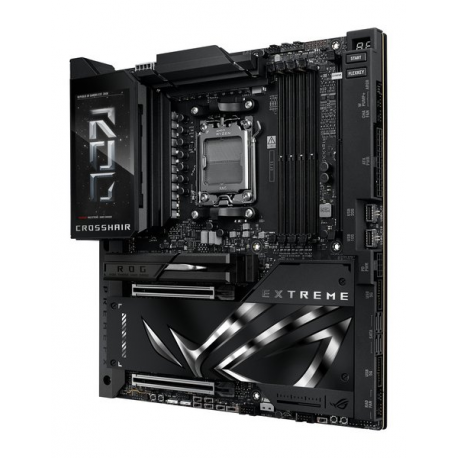 ASUS ROG CROSSHAIR X870E EXTREME - Motherboard - ATX - Socket AM5 - AMD X870E Chipset - USB4, USB-C 3.2 Gen2, USB 3.2 Gen 2, USB-C 3.2 Gen 2x2, USB 3.2 Gen 1 - Wi-Fi 7, Bluetooth, 5 Gigabit Ethernet, 10 Gigabit LAN - onboard graphics (CPU required) - HD Audio (8-channel) - 12