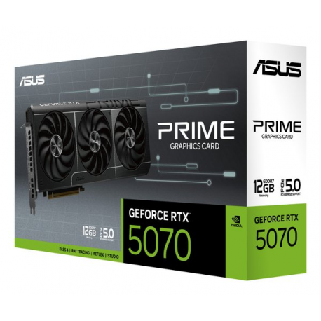 ASUS PRIME GeForce RTX 5070 12GB - Graphics card - GeForce RTX 5070 - 12 GB GDDR7 - PCI Express 5.0 - 3 x DisplayPort, HDMI - 3