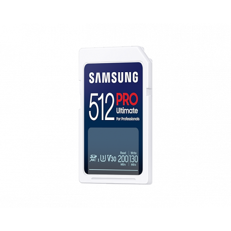 Samsung PRO Ultimate MB-SY512SB - Flash memory card - 512 GB - Video Class V30  /  UHS-I U3 - SDXC UHS-I - white - 2