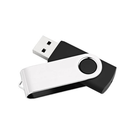 MediaRange - USB flash drive - 16 GB - USB 2.0 - black, silver - 0