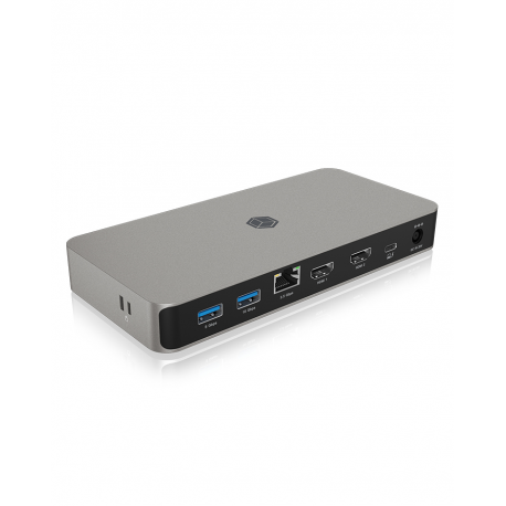 ICY BOX IB-DK2880-C41 - Docking station - USB-C - 2 x HDMI - 1GbE - 100 Watt - 0