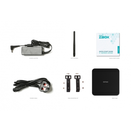 ZOTAC ZBOX C Series CI343 Edge - Barebone - mini PC - 1 x N-series N100  /  0.8 GHz - RAM 0 GB - UHD Graphics - Gigabit Ethernet, Bluetooth 5.2, IEEE 802.11ax (Wi-Fi 6) WLAN: - 802.11a / b / g / n / ac / ax, Bluetooth 5.2 - 5