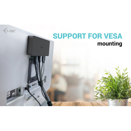 i-Tec - Docking station - for tablet, notebook - USB-C  /  Thunderbolt 3  /  USB 3.0 - 2 x HDMI, 2 x DP - GigE - 100 Watt - Europe - 5