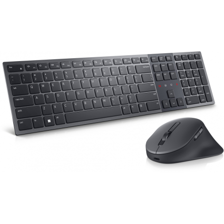 Dell Premier KM900 - Keyboard and mouse set - collaboration - backlit - wireless - 2.4 GHz, Bluetooth 5.1 - QWERTZ - German - graphite - with 3 years Advanced Exchange Service - 0