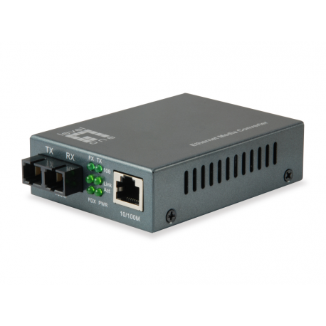 LevelOne FVT-1105 - Fibre media converter - 100Mb LAN - 10Base-T, 100Base-FX, 100Base-TX - RJ-45  /  SC single-mode - up to 80 km - 1310 nm - 0