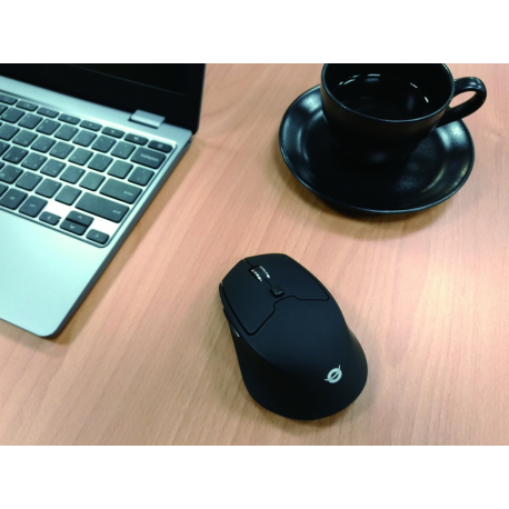 Conceptronic LORCAN ERGO - Mouse - ergonomic - right-handed - 6 buttons - wireless - Bluetooth 3.0 - black - 3