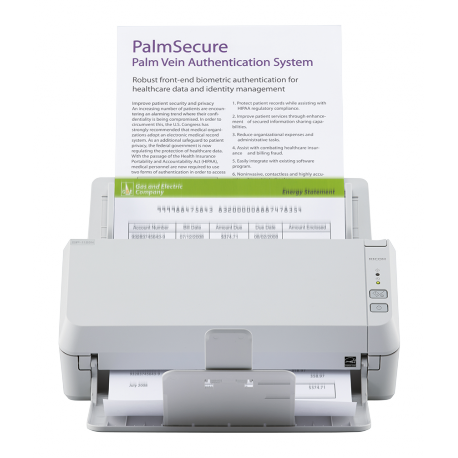 Fujitsu SP-1125N - Document scanner - Dual CIS - Duplex - 216 x 355.6 mm - 600 dpi x 600 dpi - up to 25 ppm (mono)  /  up to 25 ppm (colour) - ADF (50 sheets) - up to 4000 scans per day - Gigabit LAN, USB 3.2 Gen 1x1 - 2
