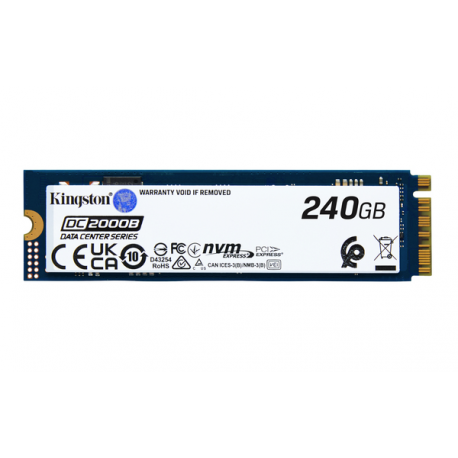 Kingston Data Center DC2000B - SSD - Enterprise - 240 GB - internal - M.2 2280 - PCIe 4.0 x4 (NVMe) - 5