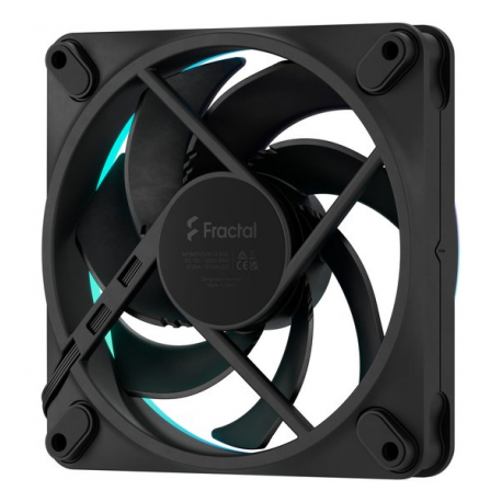 Fractal Design Momentum 12 RGB - Case fan - 120 mm - black (pack of 3) - 2