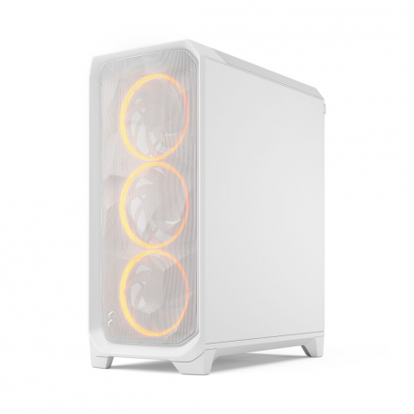 Fractal Design Meshify 3 RGB - Tower - extended ATX - no power supply (ATX) - white TG clear tint - USB / Audio - 4
