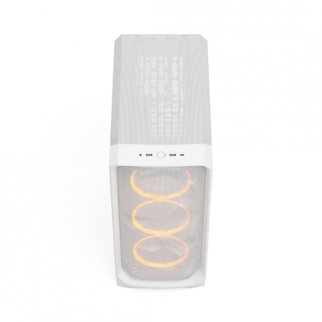Fractal Design Meshify 3 RGB - Tower - extended ATX - no power supply (ATX) - white TG clear tint - USB / Audio - 5