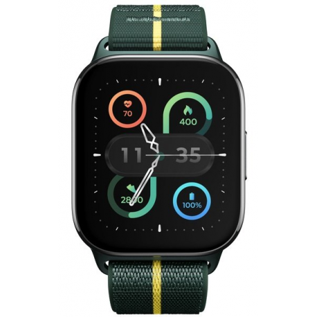 Motorola Moto Watch Fit - Aluminum - smart watch with band - fabric - display 1.9" - Bluetooth - 25 g - trekking green - 1