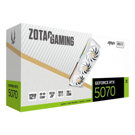 ZOTAC GAMING GeForce RTX 5070 AMP - White Edition - graphics card - GeForce RTX 5070 - 16 GB GDDR7 - PCIe 5.0 x16 - 3 x DisplayPort, HDMI - white - 2