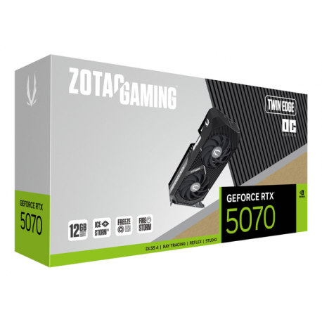 ZOTAC GAMING GeForce RTX 5070 Twin Edge OC - Graphics card - GeForce RTX 5070 - 12 GB GDDR7 - PCIe 5.0 x16 - 3 x DisplayPort, HDMI - 7