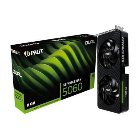 Palit GeForce RTX 5060 Dual - Graphics card - GeForce RTX 5060 - 8 GB GDDR7 - PCI Express 5.0 - 3 x DisplayPort, HDMI - 0