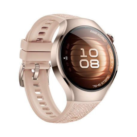 Huawei Watch 5 - 42 mm - 904L stainless steel - smart watch with strap - composite - wrist size: 120-180 mm - display 1.38" - Bluetooth, Wi-Fi 6, LTE - 4G - 51 g - beige - 2