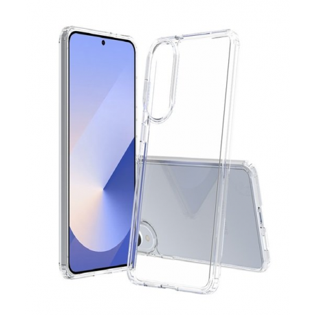 Screenor Bumper - Back cover for mobile phone - thermoplastic polyurethane (TPU), acrylic - transparent - for Samsung Galaxy S25 Edge - 1