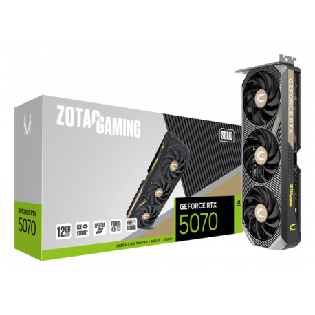 ZOTAC GAMING GeForce RTX 5070 SOLID - Graphics card - GeForce RTX 5070 - 12 GB GDDR7 - PCIe 5.0 x16 - 3 x DisplayPort, HDMI - 6
