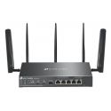 TP-Link Omada ER706WP-4G V1 - Wireless router - WWAN 4-port switch - 1GbE - WAN ports: 6 - Wi-Fi 6 - Dual Band - 4G, 3G