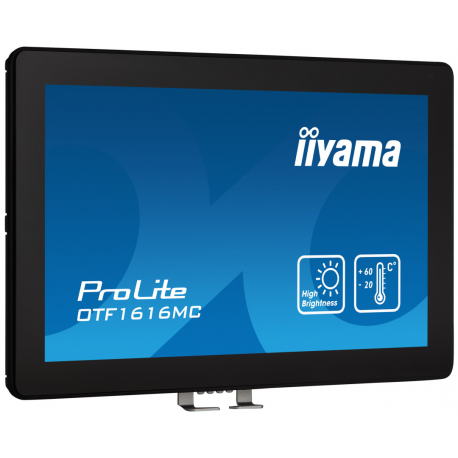 iiyama ProLite OTF1616MC-B1 - LED monitor - 15.6" - open frame - touchscreen - 1920 x 1080 Full HD (1080p) @ 60 Hz - VA - 1100 cd/m² - 800:1 - 25 ms - HDMI, VGA, DisplayPort - black - 2