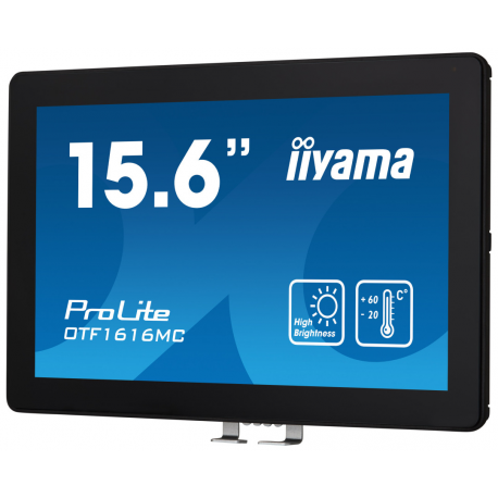 iiyama ProLite OTF1616MC-B1 - LED monitor - 15.6" - open frame - touchscreen - 1920 x 1080 Full HD (1080p) @ 60 Hz - VA - 1100 cd/m² - 800:1 - 25 ms - HDMI, VGA, DisplayPort - black - 3