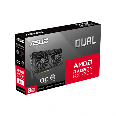 ASUS Dual Radeon RX 7600 EVO 8GB - OC Edition - graphics card - Radeon RX 7600 - 8 GB GDDR6 - PCIe 4.0 - 3 x DisplayPort, HDMI - 7