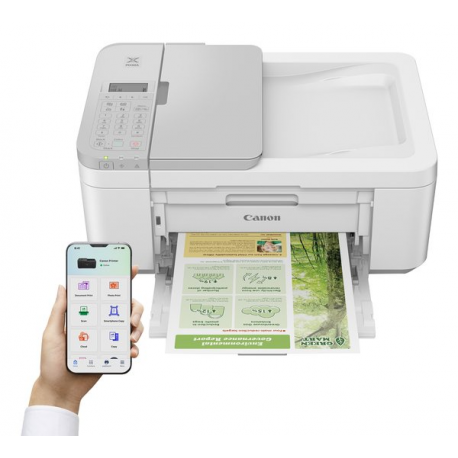 Canon PIXMA TR4756i - Multifunction printer - colour - ink-jet - A4 (210 x 297 mm), Legal (216 x 356 mm) (original) - A4/Legal (media) - up to 6.4 ppm (copying) - up to 8.8 ipm (printing) - 120 sheets - 33.6 Kbps - USB 2.0, Wi-Fi(n) - white - 1
