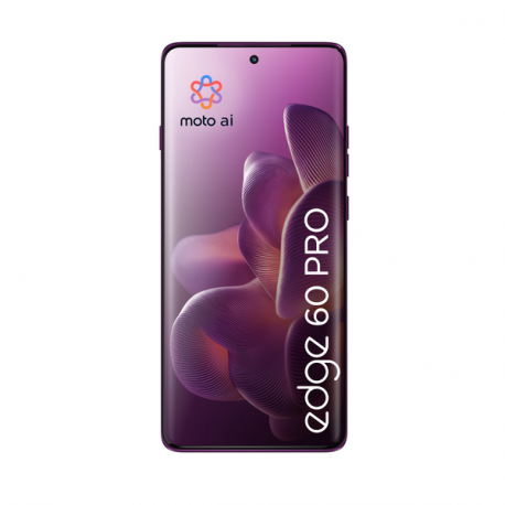 Motorola Edge 60 Pro - 5G smartphone - dual-SIM - RAM 12 GB  /  Internal Memory 512 GB - pOLED display - 6.7" - 2712 x 1220 pixels (120 Hz) - 3x rear cameras 50 MP, 50 MP, 10 MP - front camera 50 MP - pantone sparkling grape - 14