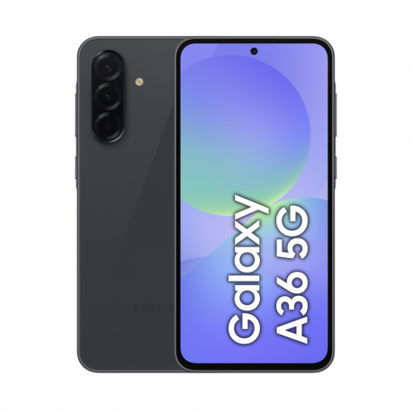 Samsung Galaxy A36 - 5G smartphone - dual-SIM - RAM 8 GB  /  Internal Memory 256 GB - OLED display - 6.7" - 2340 x 1080 pixels (120 Hz) - 3x rear cameras 50 MP, 8 MP, 5 MP - front camera 12 MP - awesome black - 0