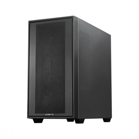 Chieftec Gamer Series Night Hunter - Tower gaming - extended ATX - windowed side panel (tempered glass) - no power supply (ATX) - black - USB / Audio - 6