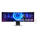 Samsung Odyssey OLED G9 S49DG950SU - G95SD Series - OLED monitor - Smart - gaming - curved - 49" - 5120 x 1440 Dual Quad HD @ 240 Hz - 250 cd/m² - 1000000:1 - HDR10+ Gaming, HDR10 - 0.03 ms - DisplayPort, Micro HDMI, HDMI - speakers - silver