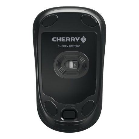 CHERRY MW 2200 - Mouse - ergonomic - right and left-handed - optical - 3 buttons - wireless - 2.4 GHz - USB wireless receiver - black - 1