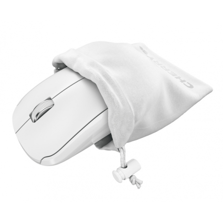 CHERRY MW 2200 - Mouse - ergonomic - right and left-handed - optical - 3 buttons - wireless - 2.4 GHz - USB wireless receiver - white - 6