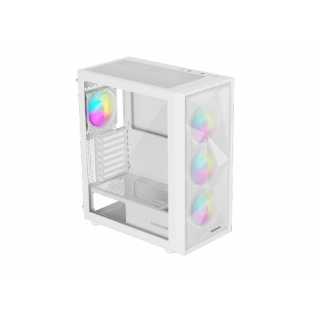 Genesis Diaxid 605 ARGB - Mid tower - ATX - windowed side panel (tempered glass) - no power supply (ATX) - white - USB/Audio - 5