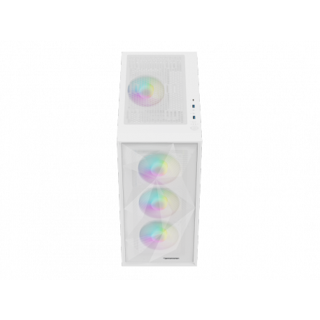 Genesis Diaxid 605 ARGB - Mid tower - ATX - windowed side panel (tempered glass) - no power supply (ATX) - white - USB/Audio - 10